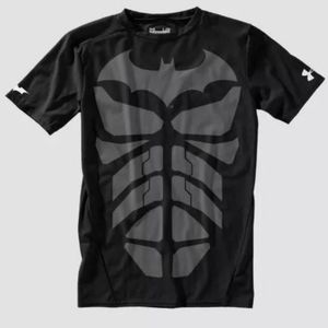 Under Armour BATMAN compression Shirt Black HeatGear Alter Ego Mens Size Small